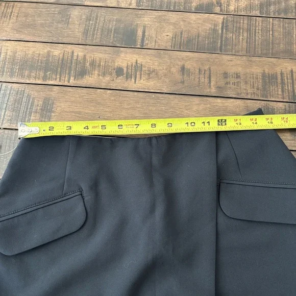 NWT Anthropologie Maeve Preppy Tailored Faux Wrap Skort Black Size 8 Academia - Picture 6 of 12
